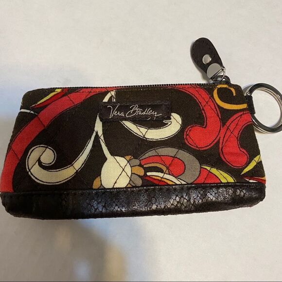 Vera Bradley Zip ID Coin Purse Key Chain - Picture 2 of 4